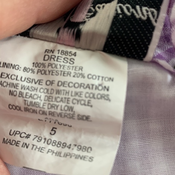 Rare Editions Purple Floral Seersucker Dress 5 EUC - Picture 9 of 11